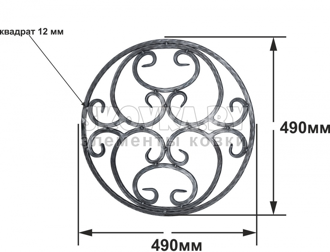 Кованые элементы чертеж